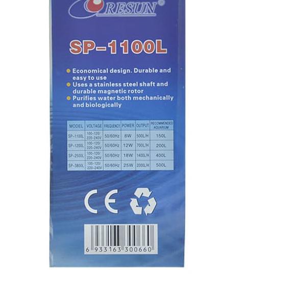 ☜ Jirifarm Pompa + filter Aquarium Resun SP-1100L Internal Filter Aquari ➷