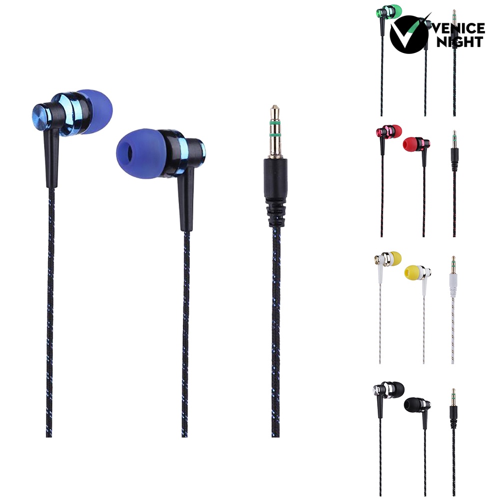 (VNEP) (Berkabel) Earphone In ear Stereo Tanpa Mic Dengan Kabel Model Kepang