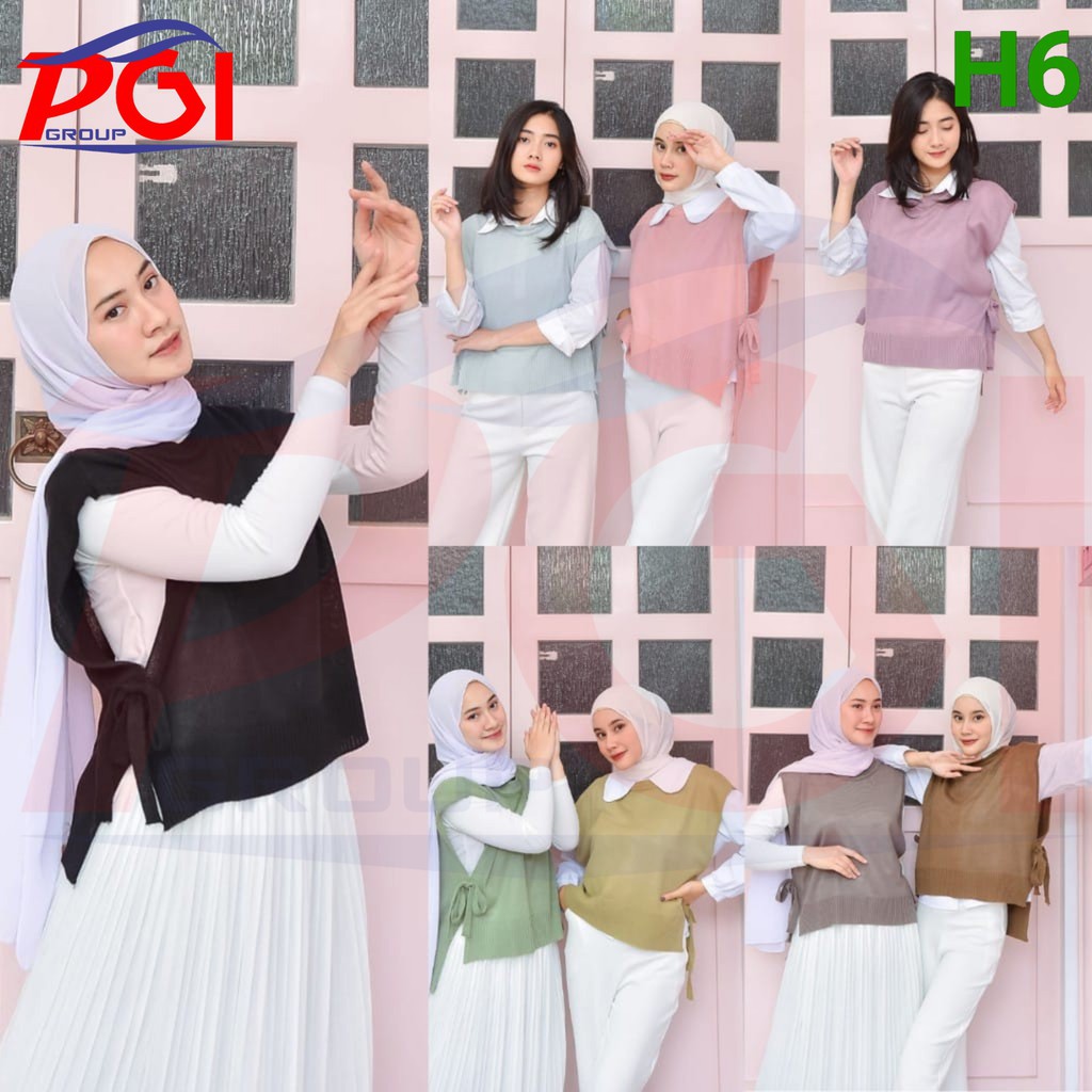 H ( H6 ) OUTER VEST RAJUT TALI PINGGIR / ROMPI RAJUT PREMIUM / KUALITAS TERBAIK