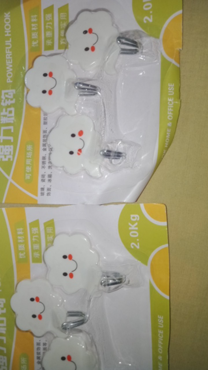 Gantungan Hook Barang Tempel Di Dinding Multifungsi 1 Set Isi 3 Awan01