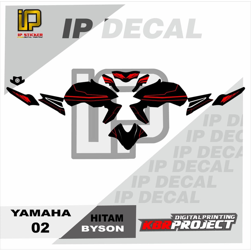 DECAL BYSON STICKER VARIASI MOTIF GRAFIS DECAL MOTOR YAMAHA BYSON 02 CUSTOM BEBAS BISA