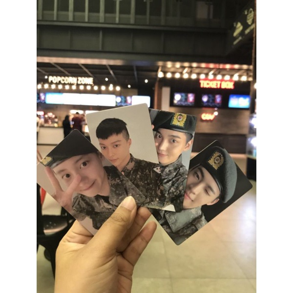 photocard chanyeol a song of meissa asom cgv photocard chanyeol militer