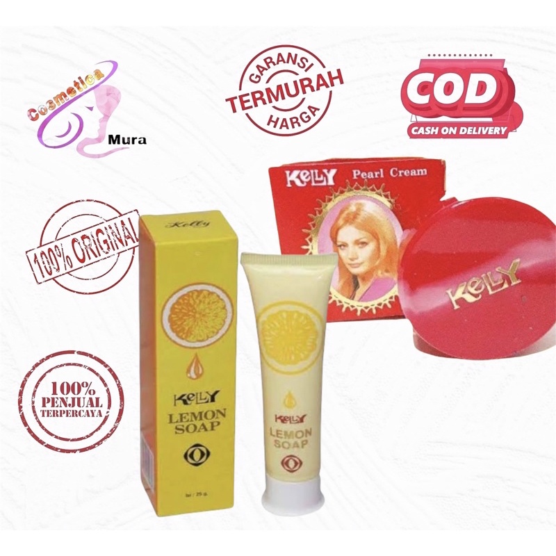 kelly cream bpom merah/ kelly cream wajah bpom - cream wajah kelly bpom || sabun wajah kelly lemon 25 gr || kelly soap lemon