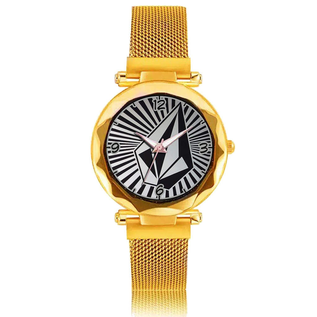 Jam Tangan Wanita Custom - VOLCOM MOTIF 1 Free Box &amp; Batre Cadangan