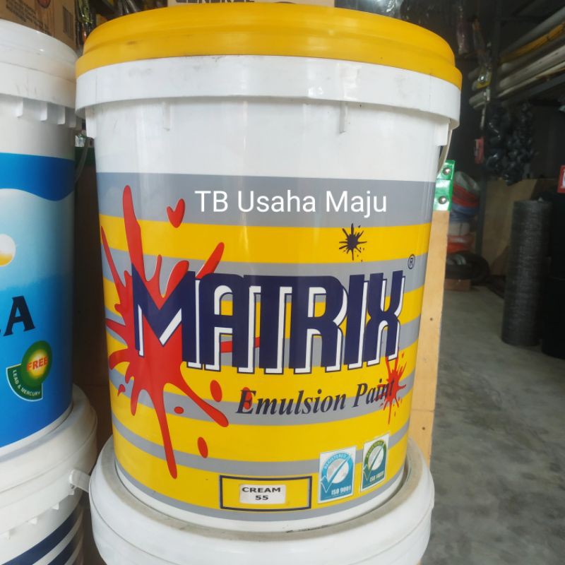 MATRIX Cat Tembok Dinding Air Pail Rumah Cream Krem Hijau Abu Tua Muda kemasan 25KG