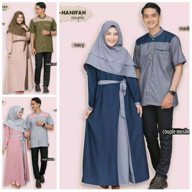 Hanif Hanifah / gamis muslim couple / baju couple muslim / baju muslim couple