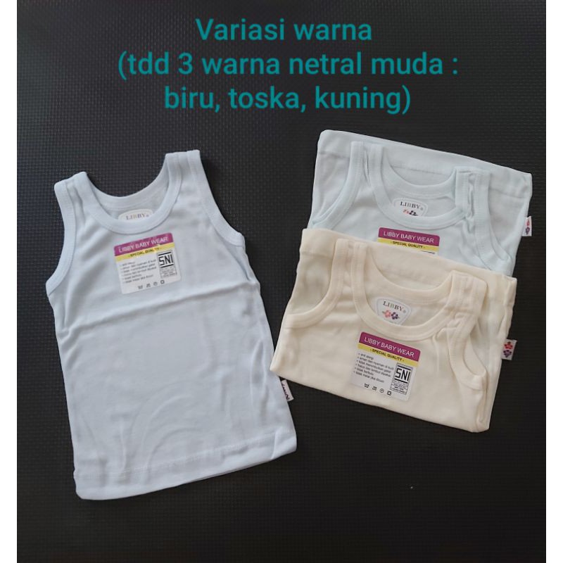 Kaos Dalam Bayi NB Libby isi 3 / Singlet Bayi NB / Kaos Kutang Bayi