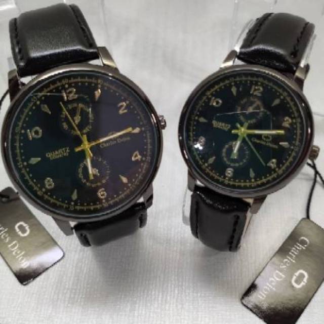 JAM TANGAN COUPLE CHARLES DELON ORIGINAL