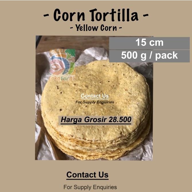 

Yellow Corn Tortilla Frozen (Kulit Nachos), 100% Jagung, 500gr, 15cm TERLARIS TERPERCAYA ORIGINAL