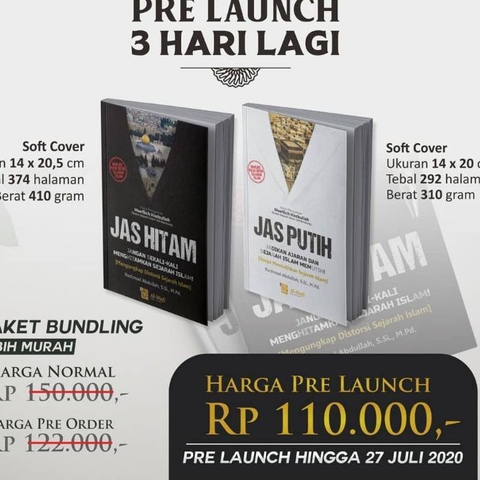 Promo Paket Bundling (dapat 2 Buku) Jas Hitam & Jas Merah ORI Penerbit Arafah Rahmat Abdullah