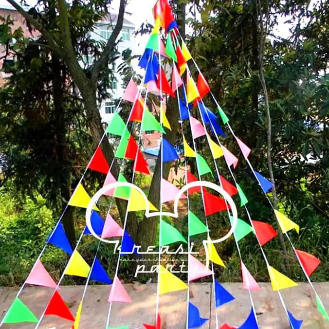 Bendera Segitiga/Bendera Segitiga Kain/Bendera Segitiga Warna-Warni