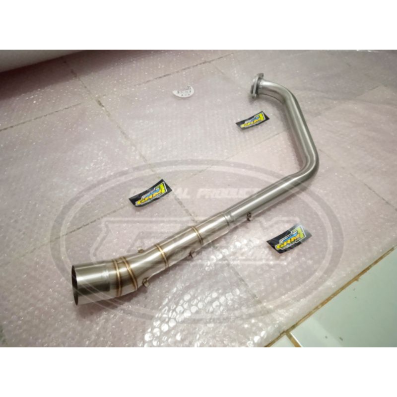 Pipa Leher knalpot racing model kolong/underbelly titanium cb150 cbr150 r15 mt15 xabre