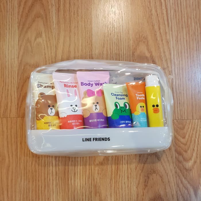 LINE FRIENDS Line Brown Choco Cony Sally Gift Set Travel Kit Korea Original LINE Official Murah