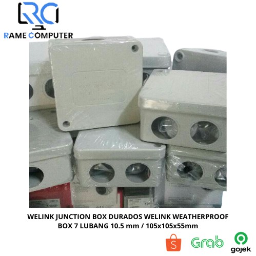 WELINK JUNCTION BOX DURADOS WELINK WEATHERPROOF BOX 7 LUBANG 10.5 mm / 105x105x55mm