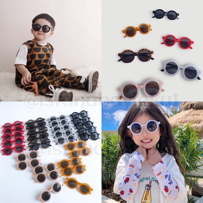 Kacamata anak/Kacamata Vintage 1-7 tahun-RETRO PINK
