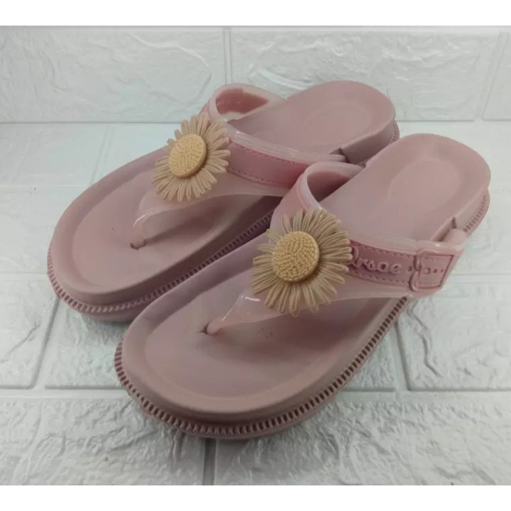 SANDAL JEPIT WANITA JELLY IMPORT TERBARU sandal bunga sandal karet import