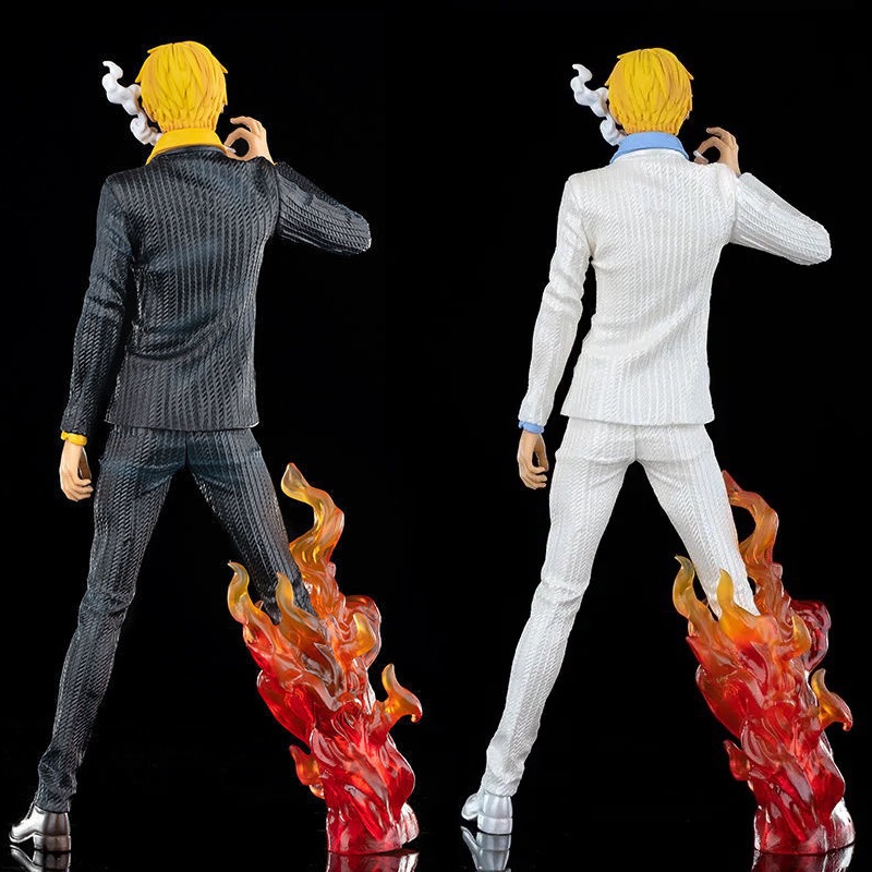 Mainan Action Figure Model Anime One Piece Smoking Vinsmoke Sanji Black White Bahan PVC Ukuran 32CM Untuk Hadiah Anak