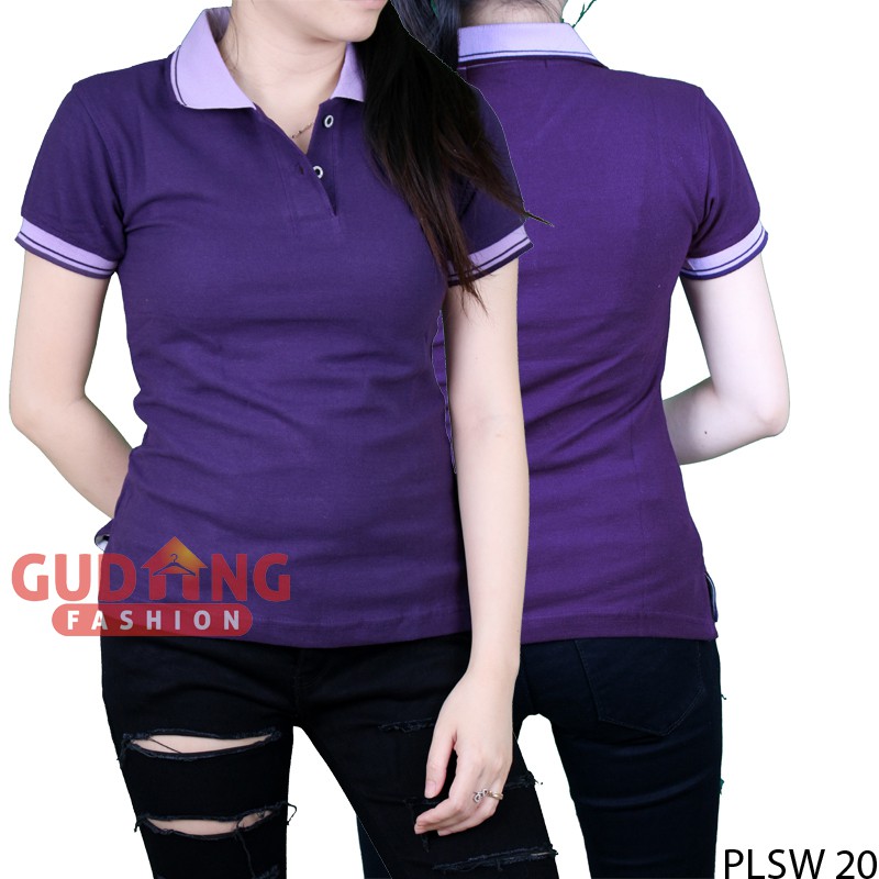 Kaos Kerah Polo Shirt Basic Wanita PLSW 20