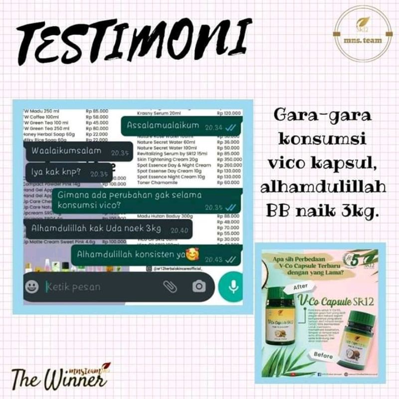 VICO KAPSUL // PENGGEMUK BADAN AMAN BPOM BEST SELLER