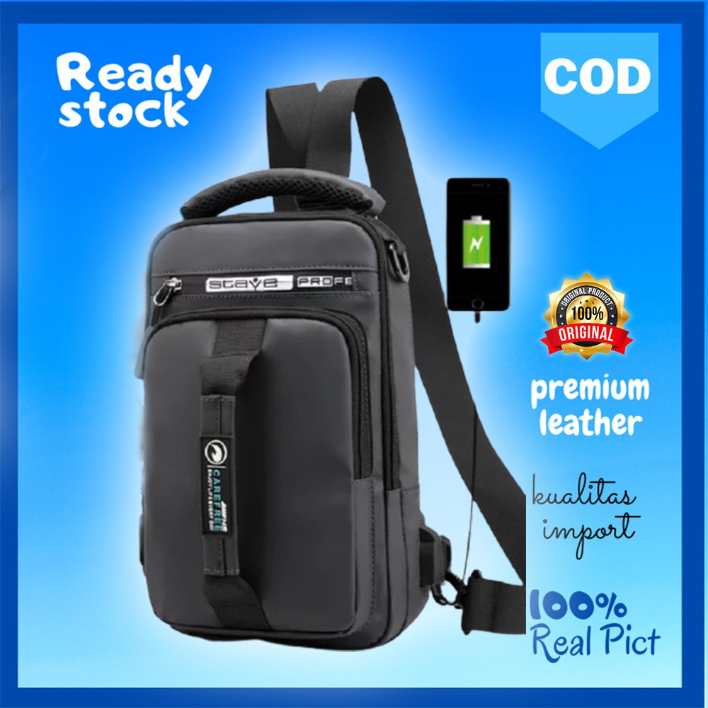 Tas Selempang Pria Haoshuai Tas Pria Trendy Tas Cowok