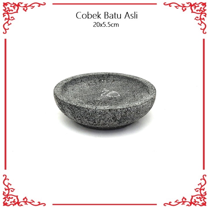 Cobek Batu Asli 20cm &amp; 22cm