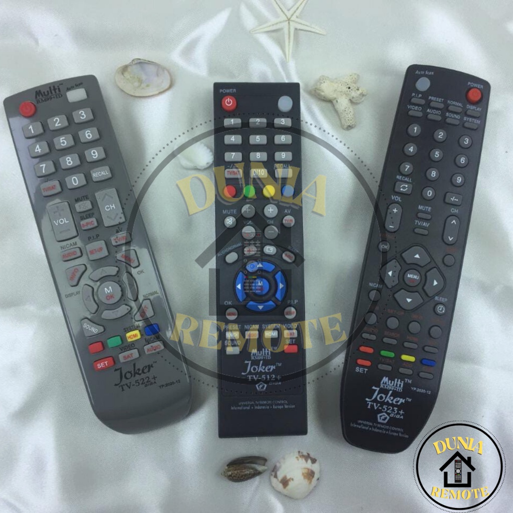 Remot Remote TV Multi LCD LED +Digital Receiver Joker 3 Angka  (dikirim stok yg ada)