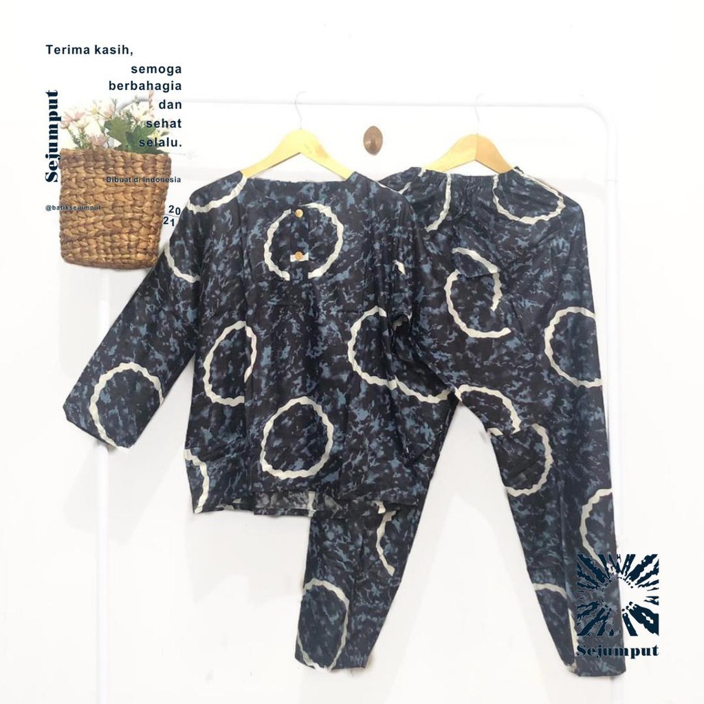 Setelan Baju Tidur Wanita - Set Tie Dye Piyama - Set Shibori - Setelan Gogo Hijab Rayon