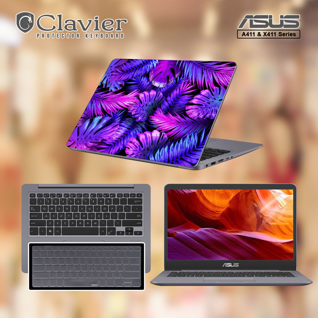 Cover Keyboard Screen Protector Garskin Laptop Anti Gores Asus A411 A411Q A411QA A411U A411UF X411 X