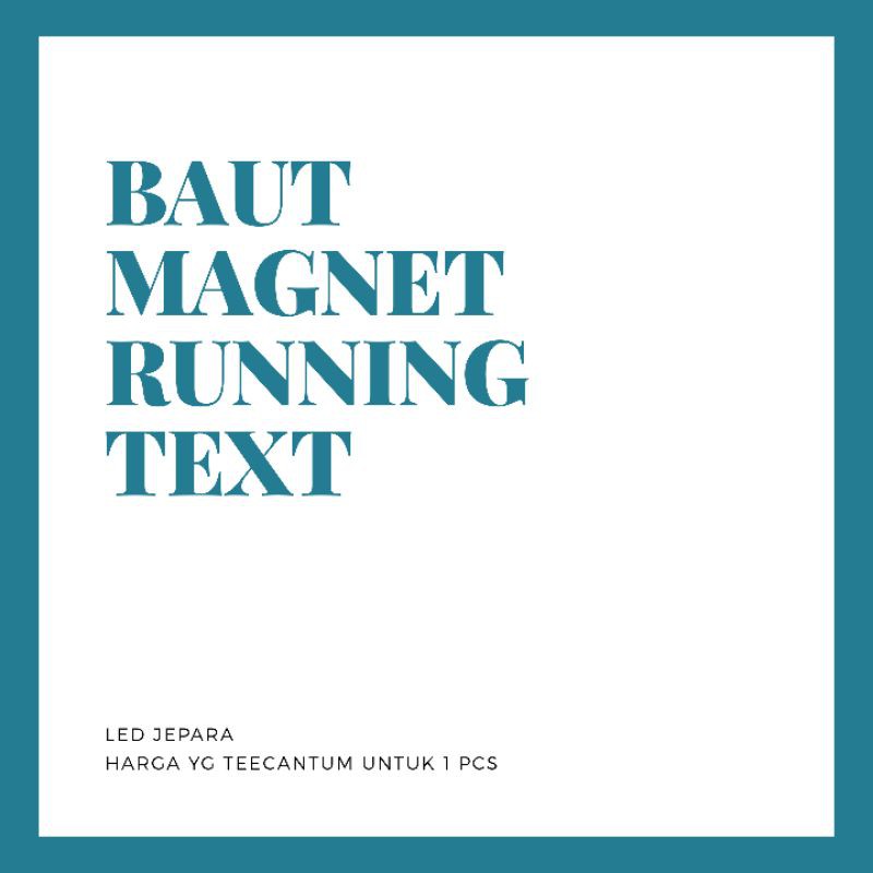 BAUT MAGNET RUNNING TEXT