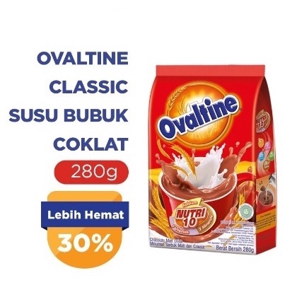 

Ovaltine Classic Susu Bubuk Coklat 280 Gr Pouch Cokelat 280Gr