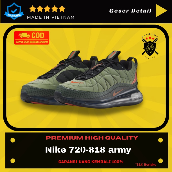 Sepatu Running Nike Airmax 720-818 Army Sneakers Pria Sneaker Olahraga Runing Cowok Import Premium O