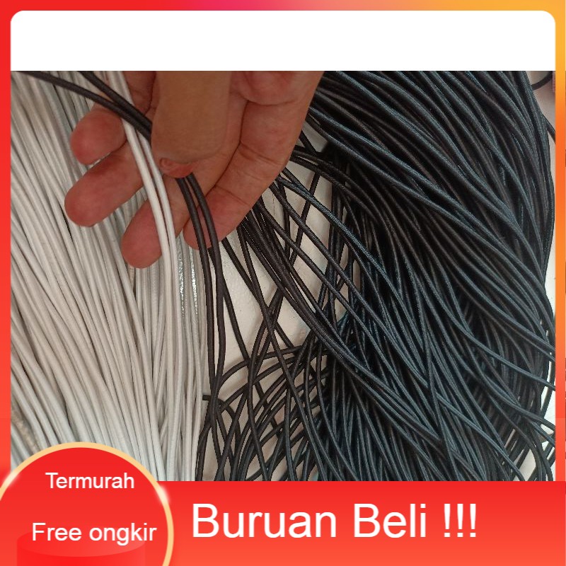 

tali string elastis/tali karet bulat 3mm 13 warna( permeter)