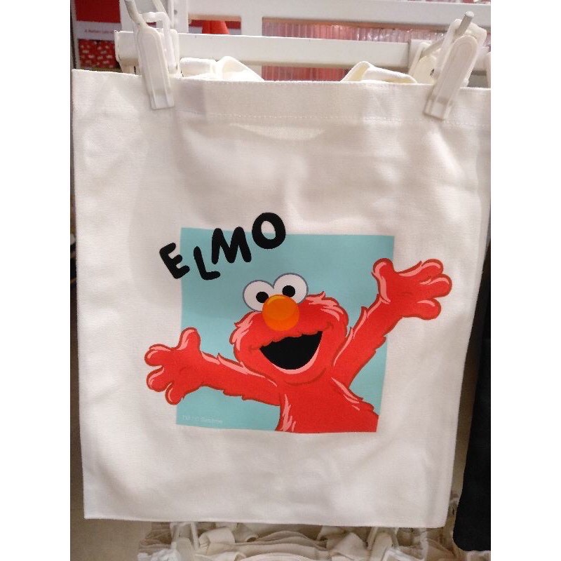 Jual TOTEBAG MINISO / TOTE BAG MINISO / SHOPPING BAG MINISO SESAME STREET TOTEBAG SESAME STREET