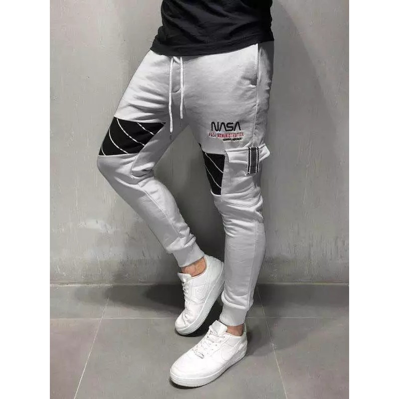 KIYOWO-Celana Jogger Pria Panjang Sweatpants Jogger Pants Nasa Ukuran 28-38