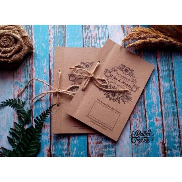 undangan pernikahan rustic elegan