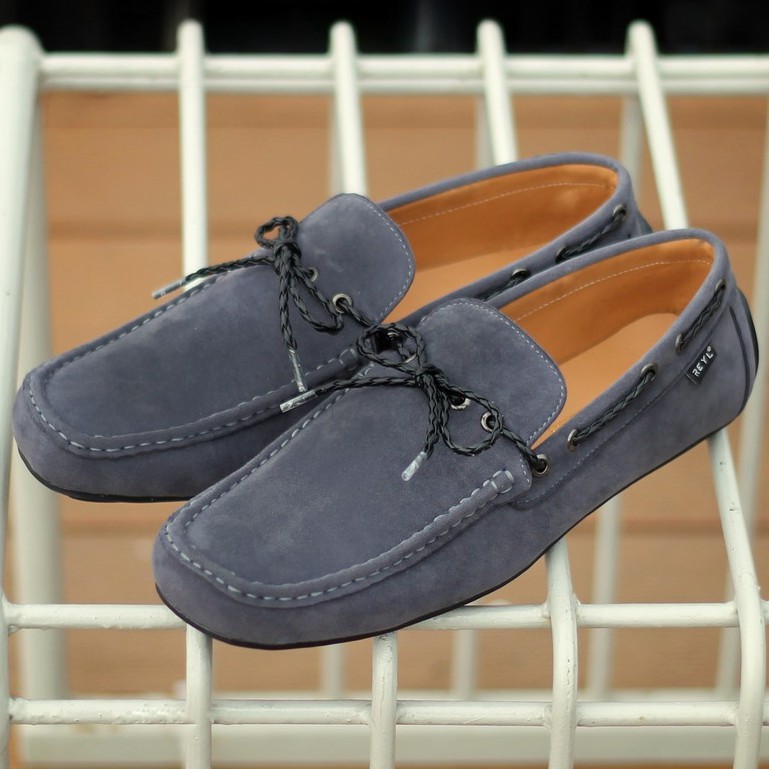 LICK NEW GREY |FORIND x Reyl| Sepatu Suede Vintage Klasik Casual Pria Boat Ori Original Footwear