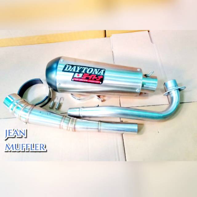 Knalpot Daytona Supra x125 fit new Blade Revo.knalpot daytona netral bebek.knalpot daytona
