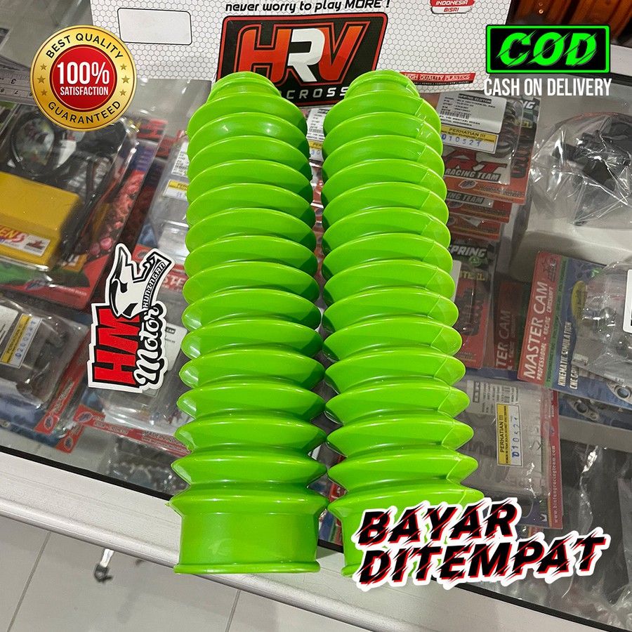 Karet Shock Depan KLX 150 L/S/G Warna Hijau Trail Boot HRV Universal