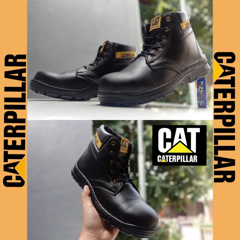 SEPATU SAFETY BOOT CATERPILLAR UJUNG BESI / SEPATU KERJA PABRIK KITCHEN RESTORAN HOTEL MOTOR TOURING