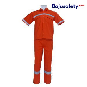 Grosir Wearpack safety model setelan baju lengan pendek + celana Katelpak / werpak / wearpak