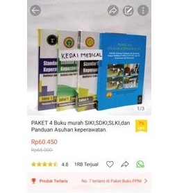 PAKET 4 BUKU SDKI,SLKI,SIKI DAN PANDUAN ASUHAN KEPERAWATAN TERLARIS