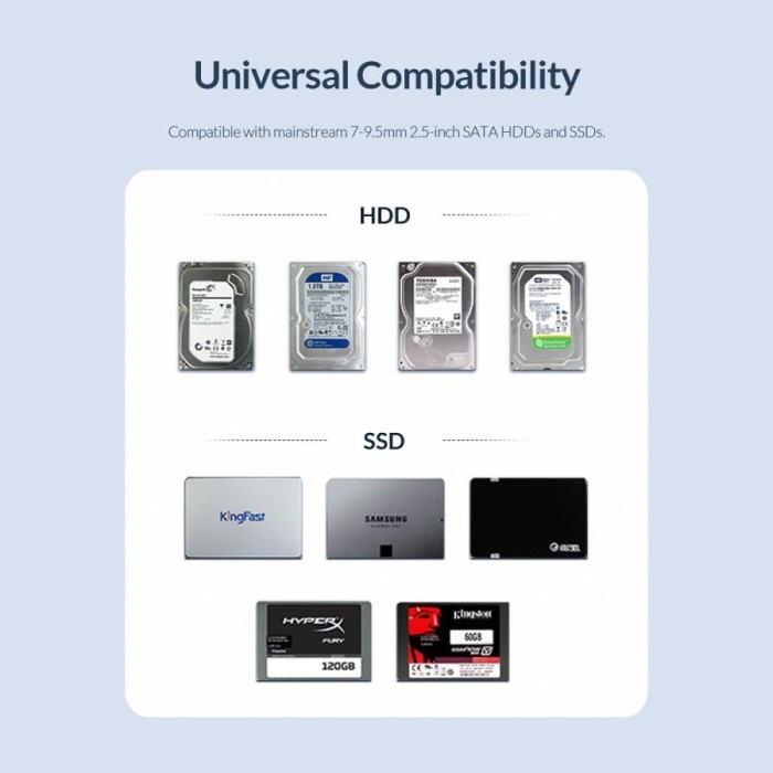 ORICO HDD SSD Casing / Enclosure 2.5&quot; USB-C to USB3.0 - 2520C3