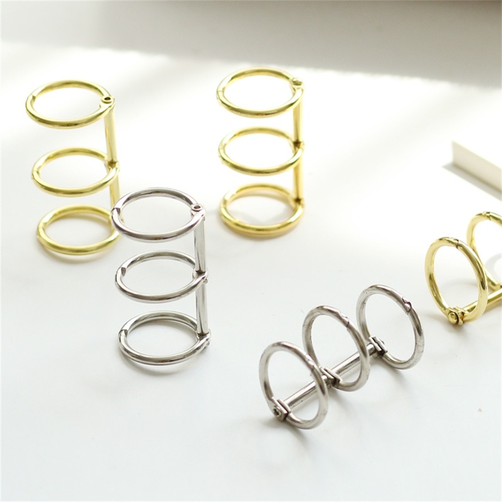 【COD Tangding】1PC Metal Notebook Loose Leaf Binder Binder Ring Snap Album Split Hinged Keyring