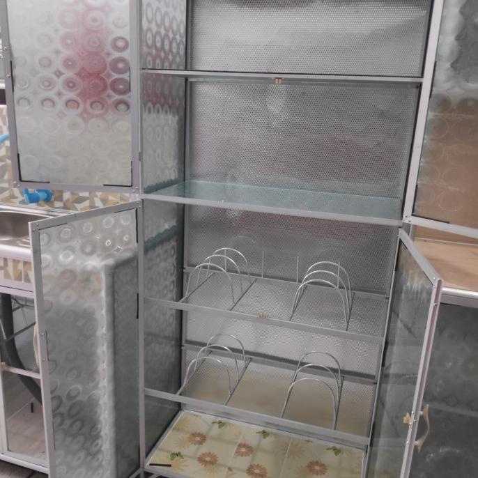 AE54Z81 LEMARI RAK PIRING FULL BOX KACA 2 PINTU SDG5145GBF