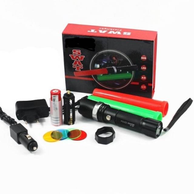 Lampu Senter Swat Lalin - Lampu Senter LED Swat + Kompas Multifunction
