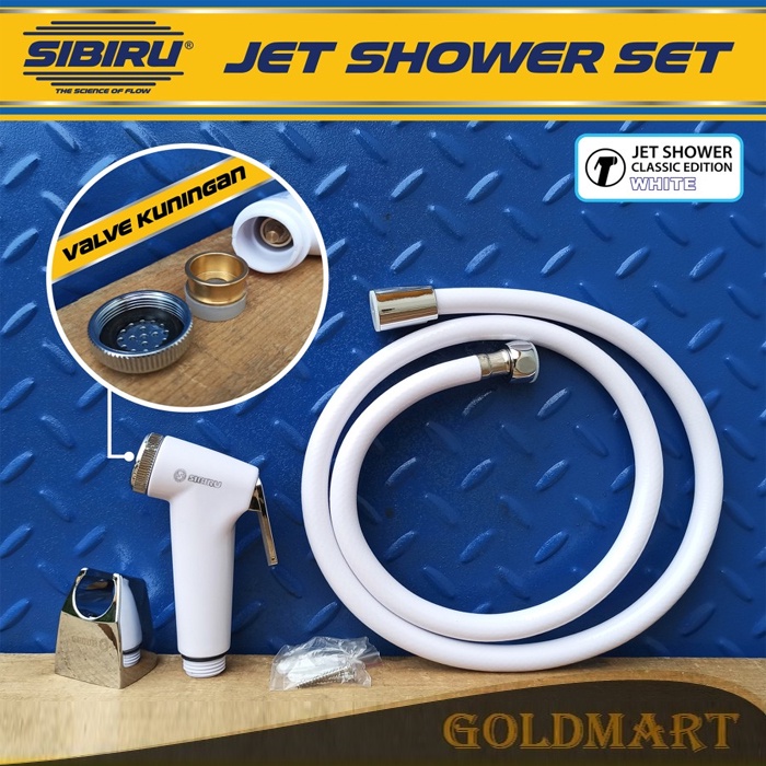 Jet Shower Set Kloset Toilet Kamar Mandi Jet Shower Bidet Head Semprotan Cebok WC - Putih