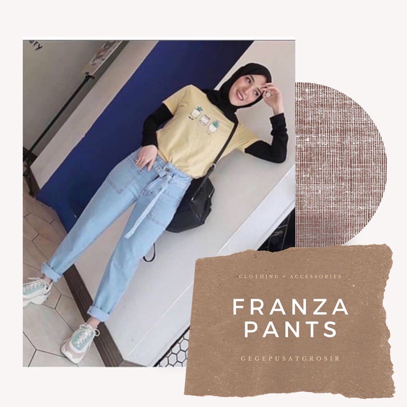 FRANZA PANTS / GG-CN09 / CELANA JEANS WANITA / CELANA BOYFRIEND JEANS WANITA