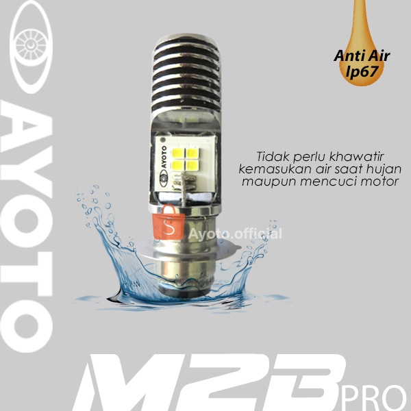 Lampu motor led motor bebek/matic AYOTO M2B PRO ac dc HI/LO