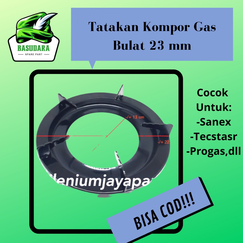 Tatakan Kompor Gas Bulat 23 mm Progas/Gmc -Dudukan Tecstar/Sanex Tebal / Tungku Tatakan Dudukan Komp