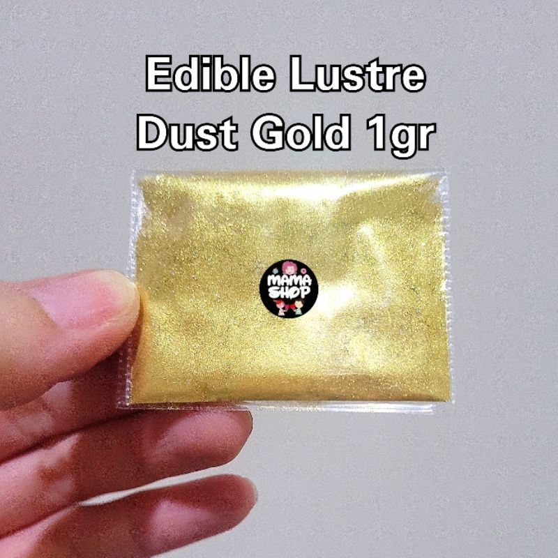 LUSTRE DUST GOLD EMAS SILVER WHITE PEARL 1 GRAM EDIBLE HIASAN KUE FONDANT FONDAN CAKE ULTAH BIRTHDAY CAKE